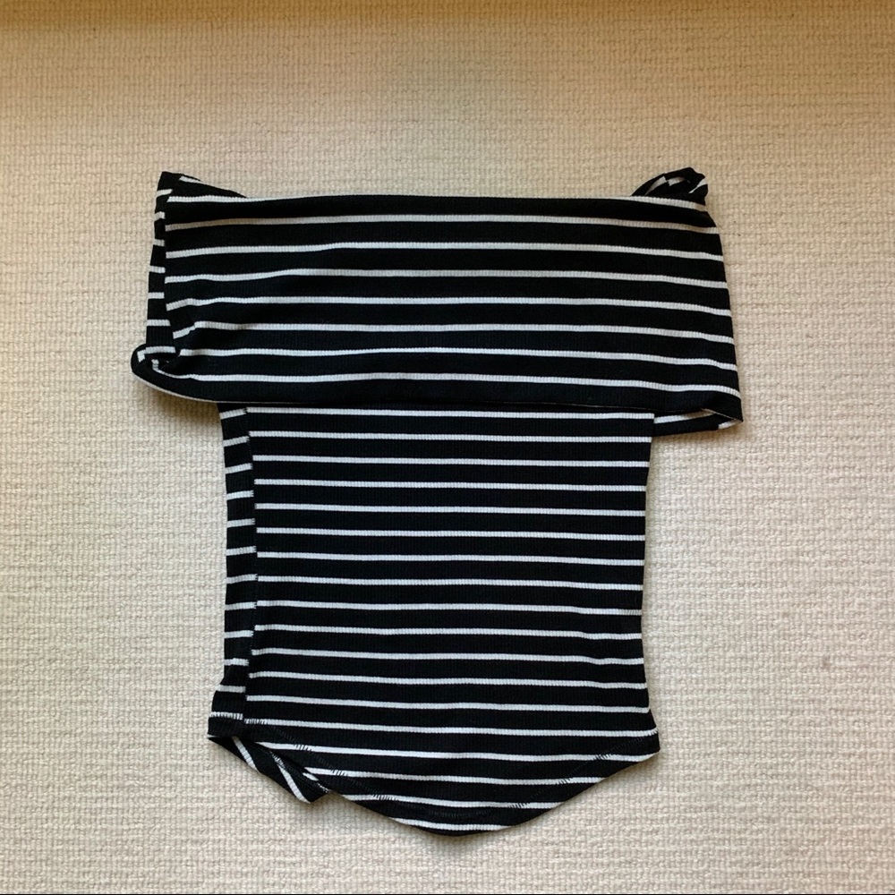 Melbourne Striped Off-The-Shoulder Top